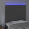 VidaXL Tête de Lit à LED Meuble de Chambre à Coucher Accessoire de Lit Simple Tête de Cadre de Lit Intérieur Gris Foncé 3122327