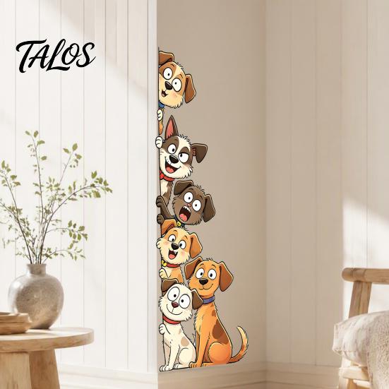 Animal Pattern Window Clings Cute Cartoon Cats/Dogs Wall Stickers, Waterproof PVC Decals, Peel And Vivid Theme Stickers Stick Decorative Murals