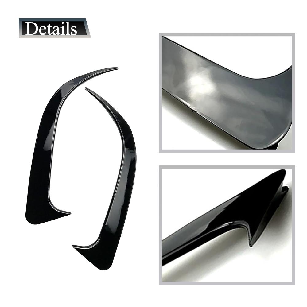 2 Pezzi Spoiler Copertura Presa d'Aria Diffusore Posteriore Look Fibra di Carbonio Nero Canard Laterale ABS per Mercedes-Benz W117 CLA 200 220 250 AMG 2013-2019