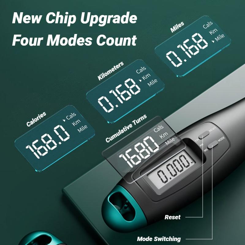 Durable And Safe Counting Jump Rope Steel Skipping Exercise Adjustable Fitness Gym Training Home Equipment Sports Adult Student Exam