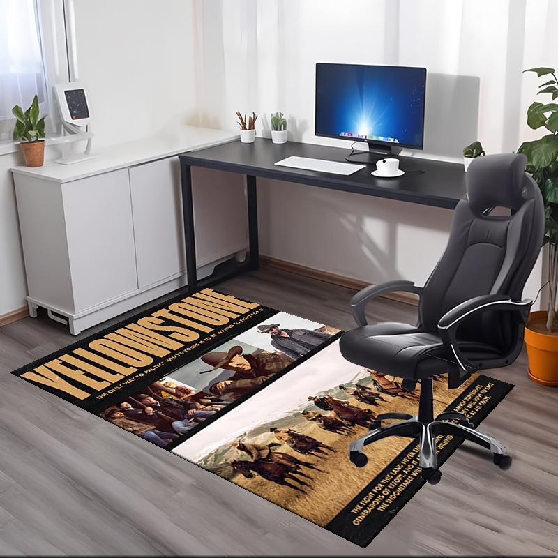 Yellowstone Printed Carpetrugfor Office Chair Living Room Bedroom Kitchen Room Decor Gifts