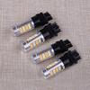 4Pcs Error Free White Amber 3157 LED Switchback DRL Turn Signal Parking Light Bulbs DC 12V