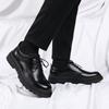 Derby Patent Leather Men's Shoes Fashionable and Versatile British Style Daily Leisure Business and Office Classic Groom's Shoes