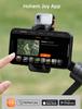 hohem V3 Smartphone Gimbal Stabilizer with Detachable AI Tracker Remote Selfie Stick Foldable Fill Light 110 Lux for Android iPhone Black