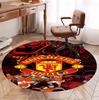 Manchester United F.C Pattern Round Rug, Indoor/Outdoor Mat, for Picnic, Gameroom, Bedroom, Office, Living Room, Home Decor Carpet, Birthday Gift