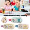 Dopamine Color Pencil Case Handheld Stationery Bag Portable Pen Pouch  Students