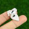 Natural Labradorite 925 Silver Stackable Flower Adjustable Ring For Women