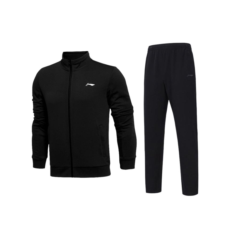 

Li-Ning Stand Collar Running Loose Sweatshirt And Straight Leg Pants Two Piece Casual Sports Set Men Sets AWDTD93-551 XXXL