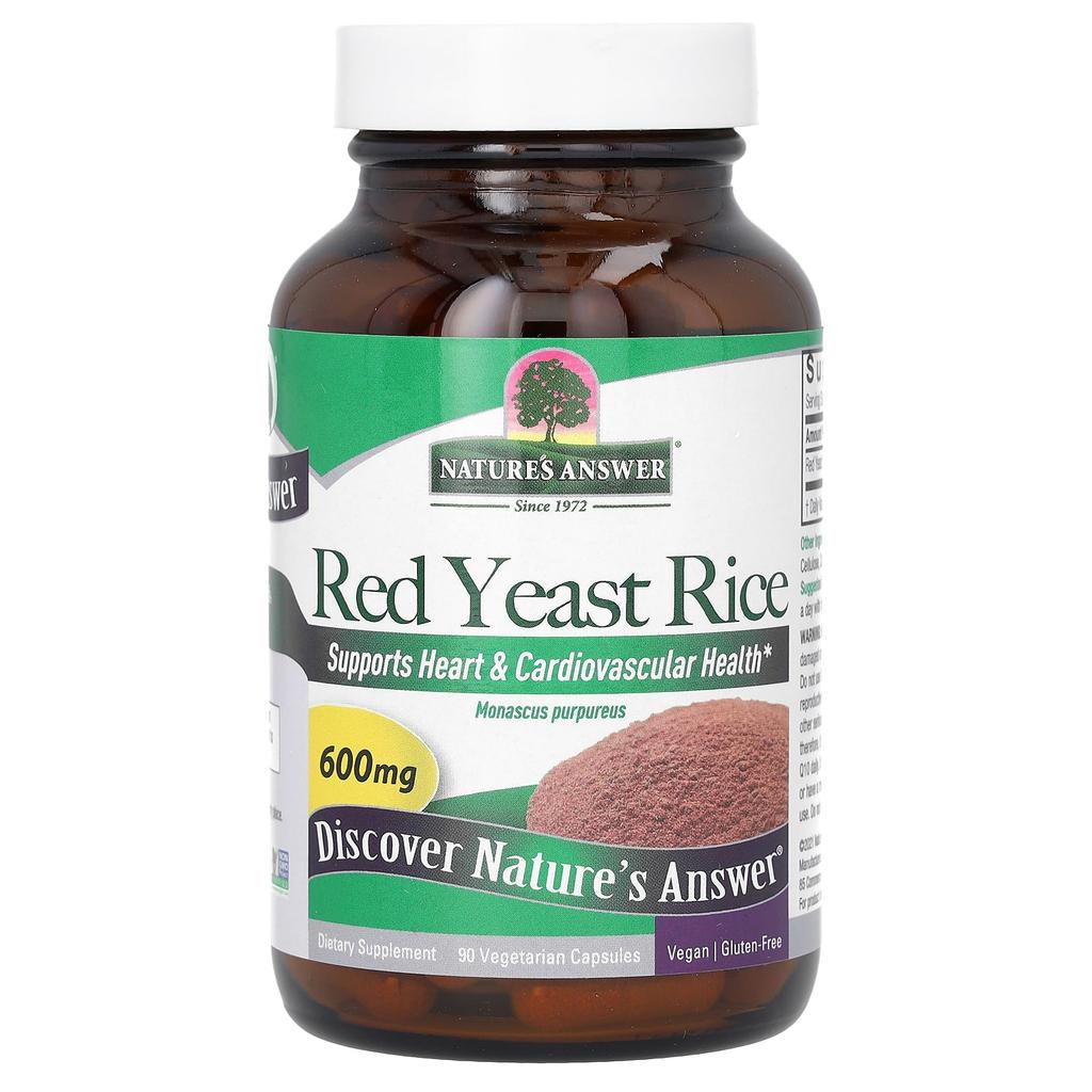 Nature's Answer Rice Red Yeast, 600Mg, 90 Veggie Capsules