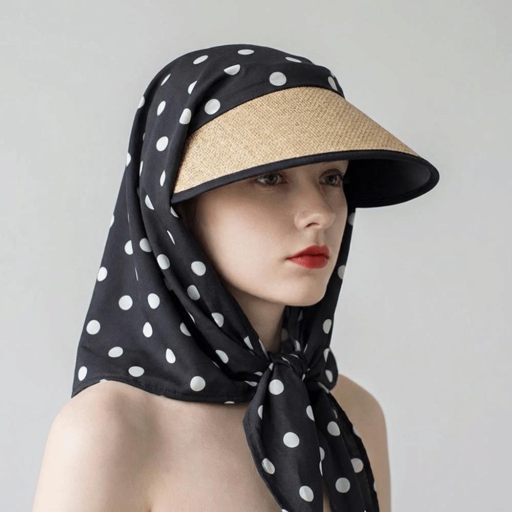 Y2k Headscarf Baseball Hat Print Strappy Bandana Hat Sweet Cool Strappy Scarf Hat Girl