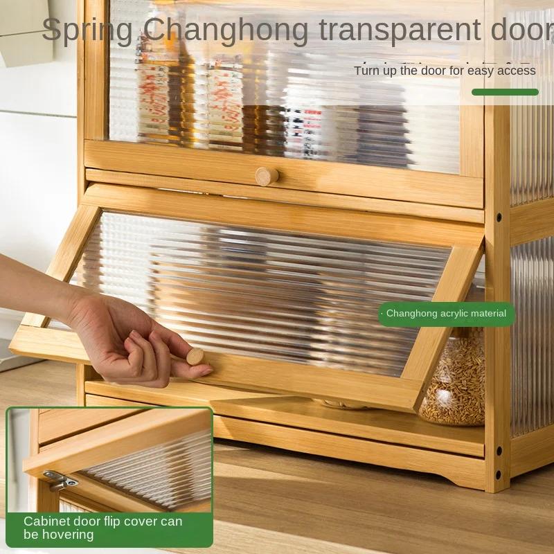 Badezimmer-Arbeitsplattenschrank aus Holz für die Küche mit 2 Fenstertüren, Mehrzweck-Aufbewahrung für Gewürzgläser, Schminktisch, Schönheitszubehör