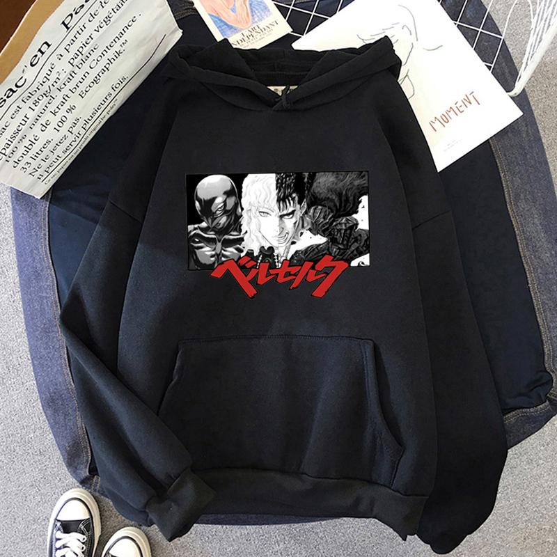 Guts And Griffith Hoodie Sweatshirts Hot Berserk Anime Hoodies For Men/Women Berserk Graphic Pullovers Streetwear Male Clothing
