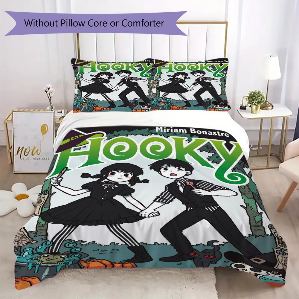 Hooky Tomo Pattern Bedding,Quilt Set Quilt Cover Pillowcase Home Birthday Gift (1*duvet cover+2*pillowcase,without core)ASJT261020062