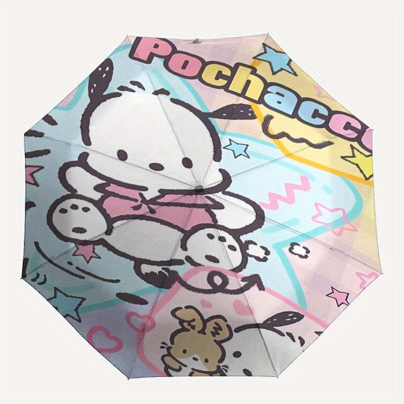 Sanrio Bunny & Pochacco Automatic Opening and Closing Cartoon Umbrella - Lightweight 3-Fold Design, Suitable for Fans, Travel, Daily Use - Official Pr