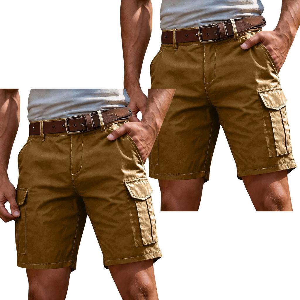 Herrshorts Cargo Knälånga Lös Passform Flerfickor för Sommarsport Vandring