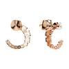 Swarovski Synthetic Cubic Zirconia Earrings Women's Rose Gold 5692264