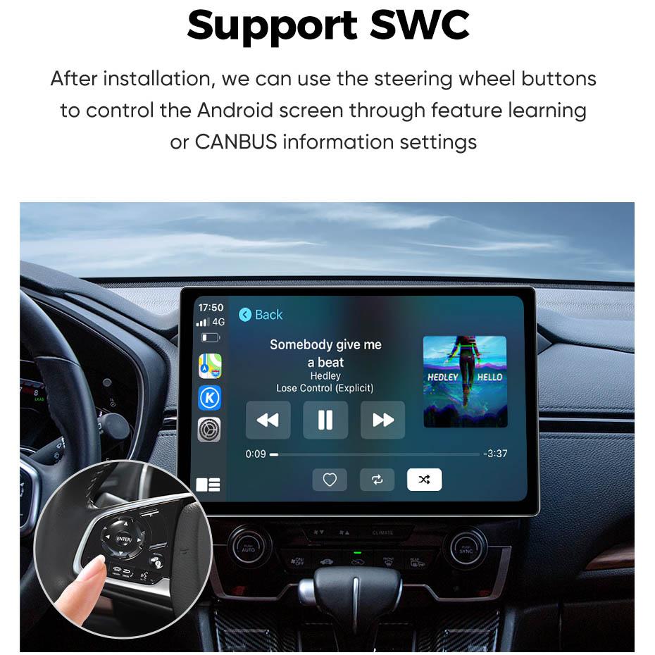 Hicar 13.1 Inch Universal For Toyota Corolla & RAV4 Wireless Carplay Android Auto Stereo Multimedia Player GPS WiFi 4G 2 Din