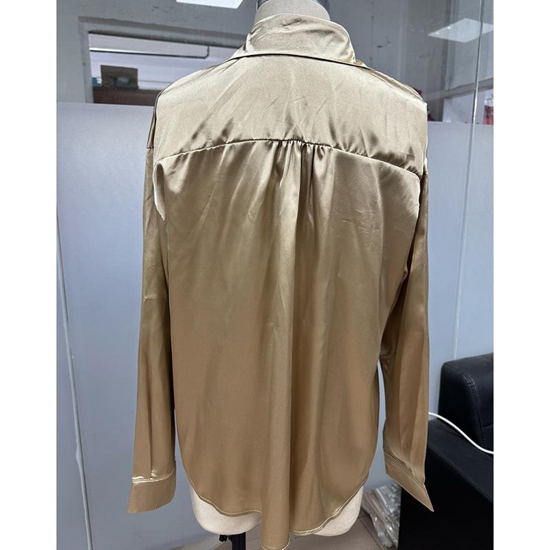 Fashion Long Sleeve Casual Loose Shirts for Women Spring and Summer New Office Ladies Blouses Tops Button Up Lapel Solid Simple Slim Woman Shirt 26257