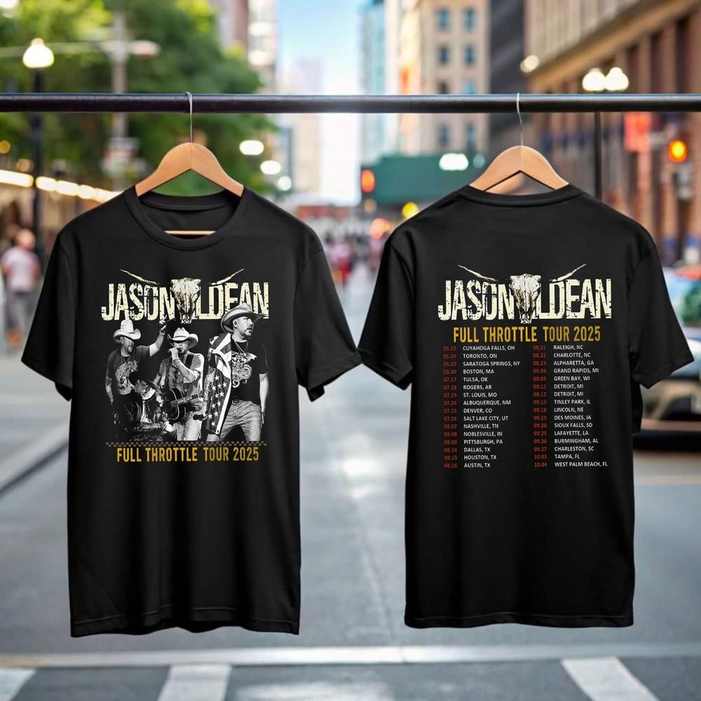 

Jason Aldean Full Throttle Tour 2025 Shirt, Country Music Concert Tee, Fans Gift L