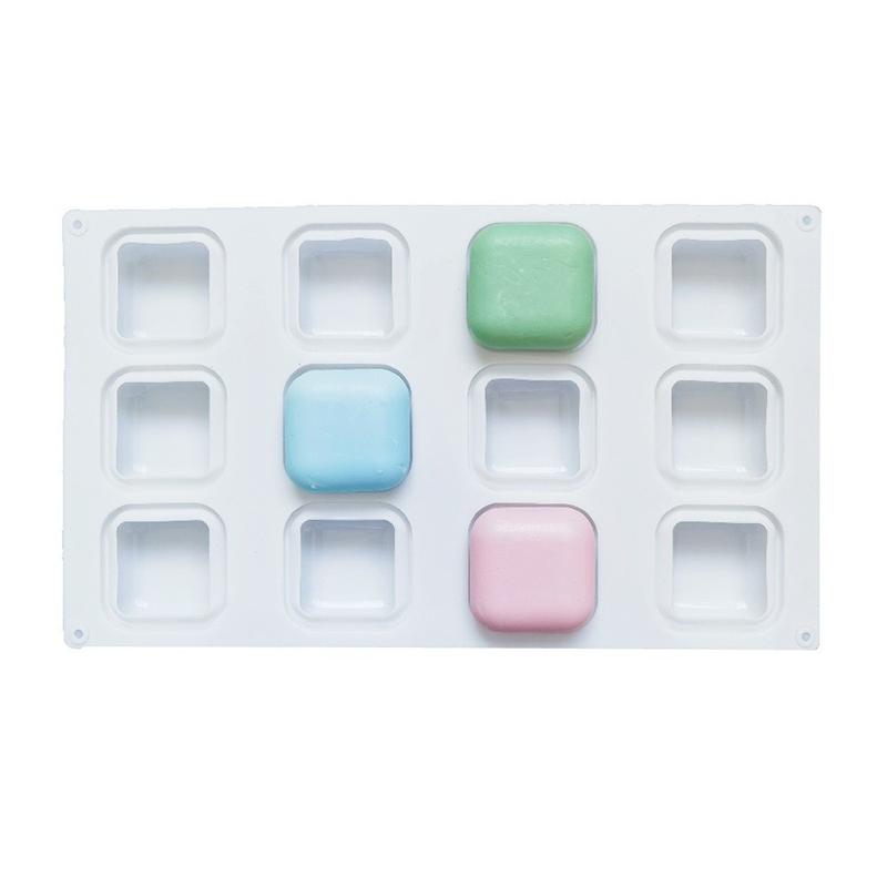 New Square Mousse Cake Mold  Fat Bombs Chocolate Candy Caramel Silicone Mould Dessert Stone Pastry Baking Tool Ice Cube Tray
