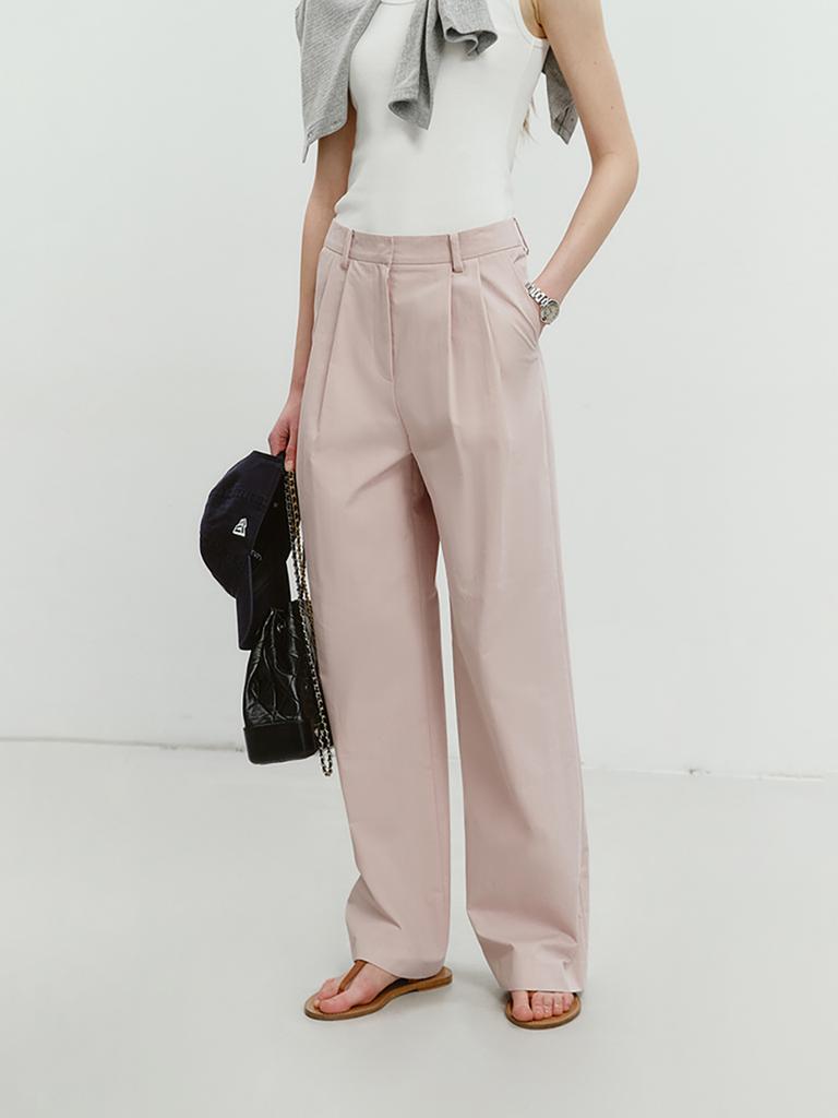 Deonseuteu Summer Semi-Wide Slacks Soft Pink_Udpa4B226P1