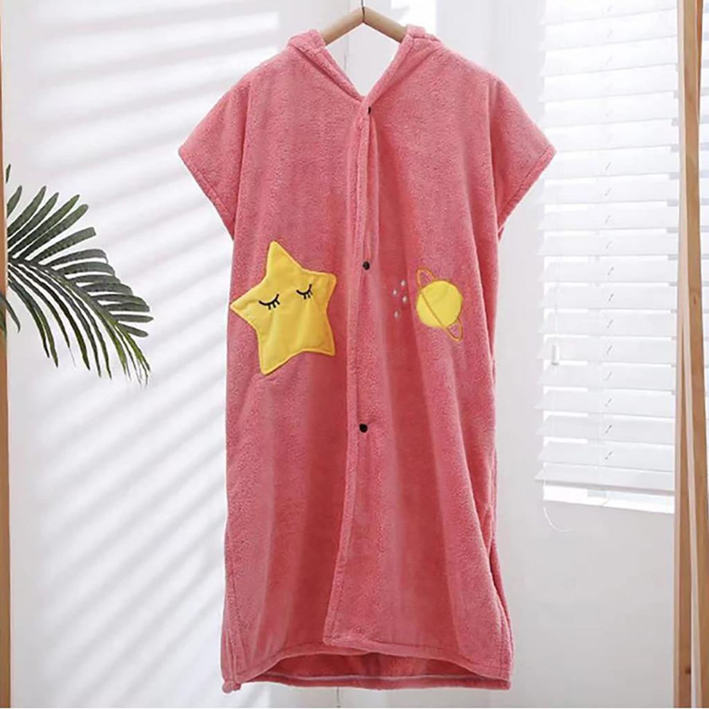 Wrap Towel for Adult Coral Pattern Quick Easy Dress Dress Pink Women, Fleece, Embroidery, Absorbent, Drying, Care, Multi-functional, Lightweight, Set,