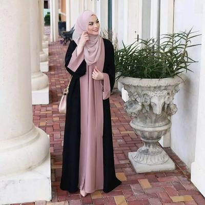Ramadan Eid Muslim Abaya Dubai Luxury Splicing Fake Two Pieces Abayas For Women Kaftan Modest Dress Islam Caftan Marocain