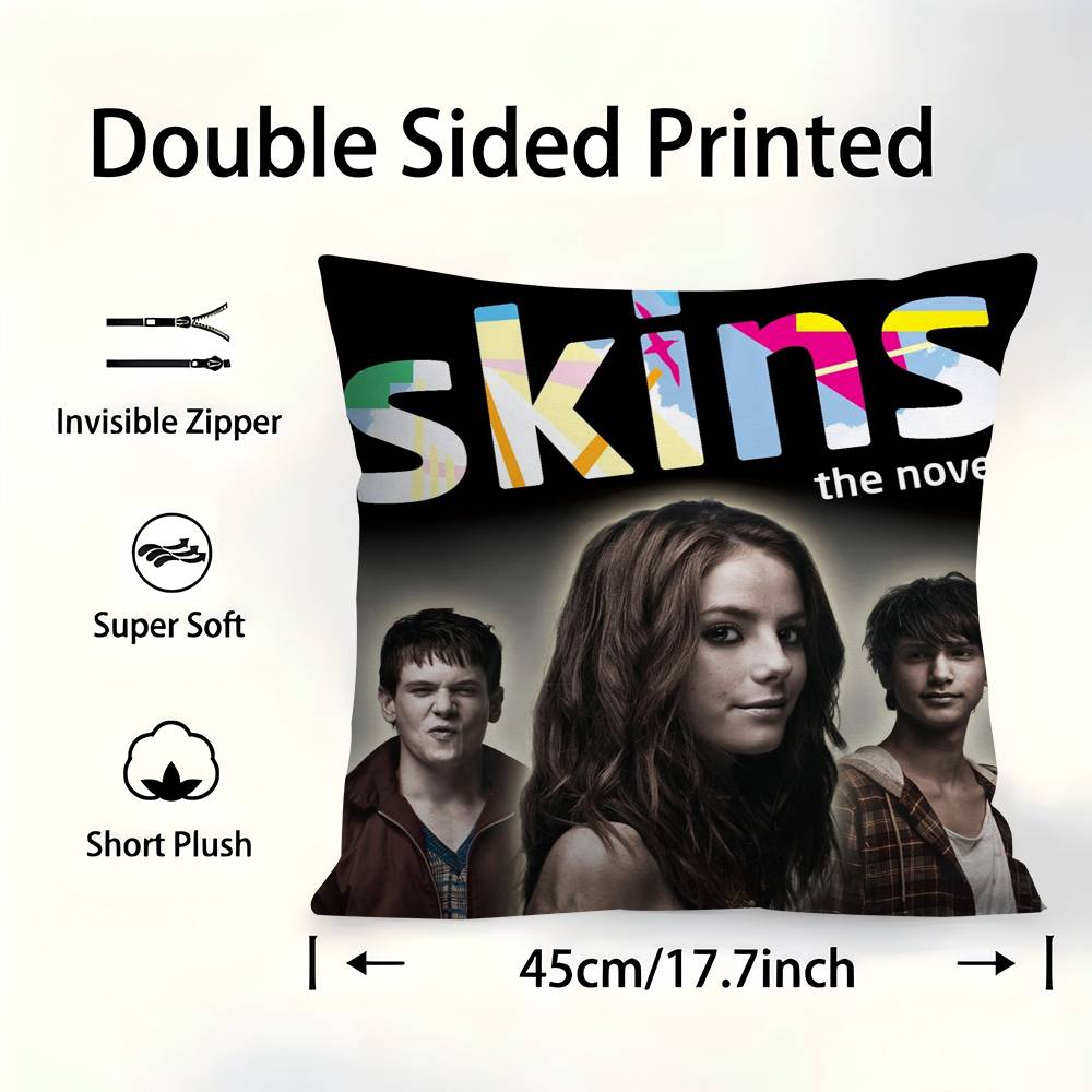 Teen TV Series Skins Generation Cushion Cover Pillow Cover Decor Pillowcase Printed Cushion Case For Couch