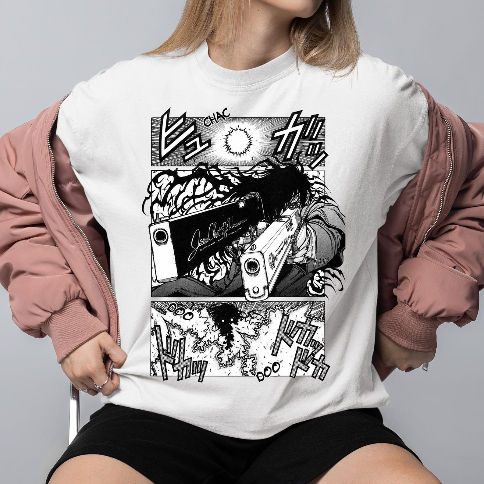 Vintage 90s Anime Graphic T-Shirt: Retro Japanese Manga Style 4XL