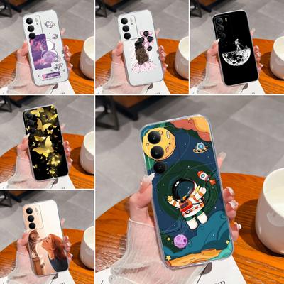 Για OPPO Realme C75 Neo7 Find X8 Pro Reno 13 Pro 13F P1 Speed 13+ Θήκη Τηλεφώνου Μόδα Αστροναύτης Γλυκό Κορίτσι Διάφανη Σιλικόνη Αντικραδασμική Κάλυψη Για Oppo Capa