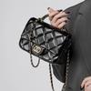 Ladies' New Small Fragrance Style Metal Chain Diamond Grid Handbag Versatile Single Shoulder Crossbody Used Women's Bag