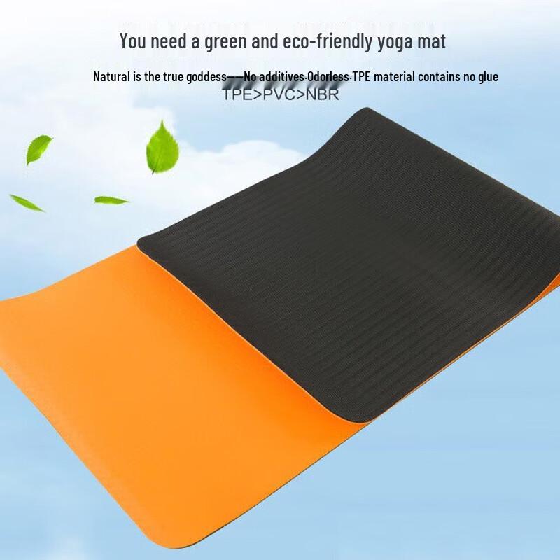 WEZHO TPE Rubber Yoga Mat with Alignment Lines
