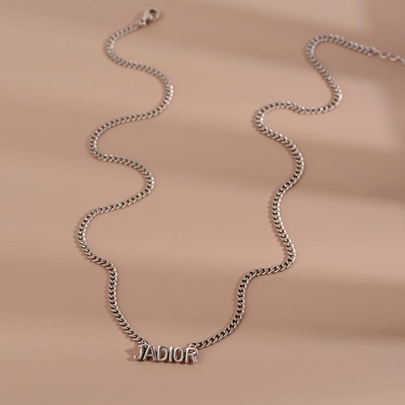 Retro Letter Necklace Female Niche Design Jewelry Simple Cold Wind Light Luxury Accessories Collarbone Chain