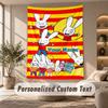Simon Super Rabbit Tapestry, Personalized Custom Text, Wall Hanging Tapestry For Living Room Home Wall Decor