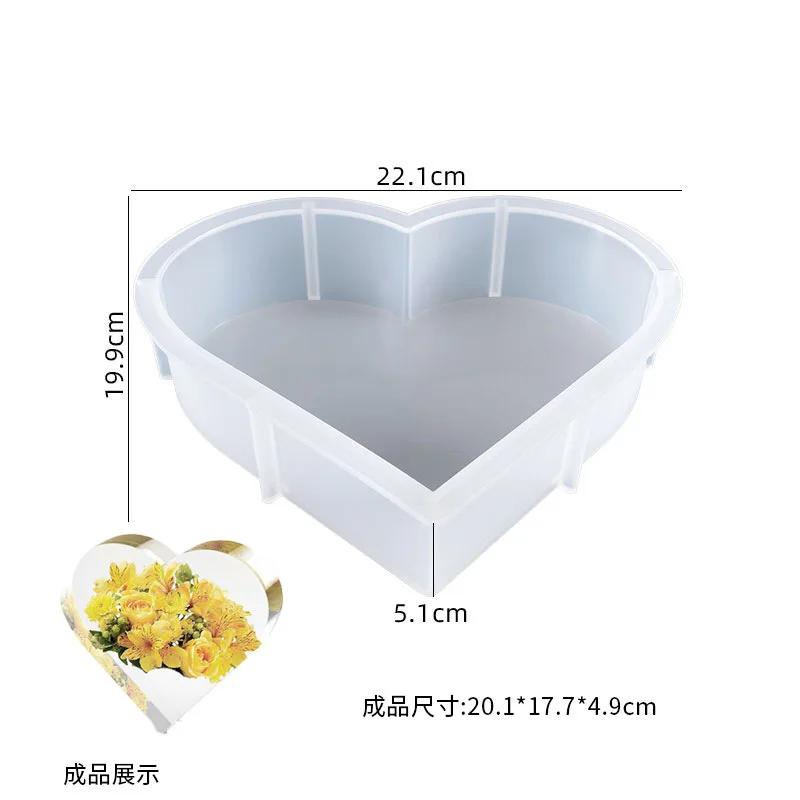 

Top Quality Silicone Molds For Resin Heart Resin Mold Deep Heart Mold For Flower Preservation Bookend Epoxy Resin Casting Mould as picture