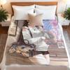 Cartoon Wuthering Waves Chizuru Flannel Blanket Cover Soft Anime Blanket Multifunctional Decor Home Universal Blankets