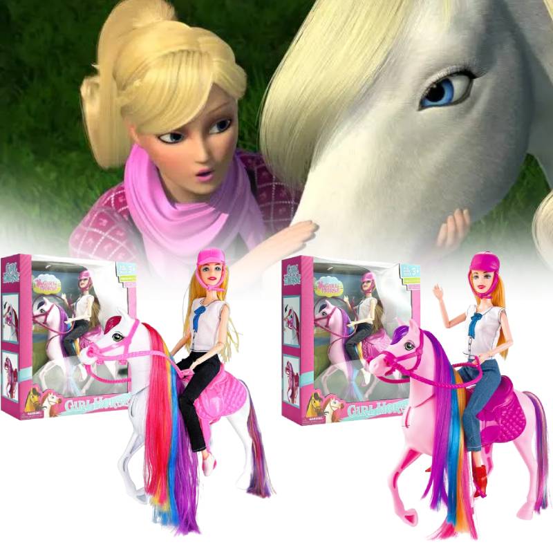 Doll Horse Barbie Detachable Kids Toy Decoration Cartoon Action Model Figure