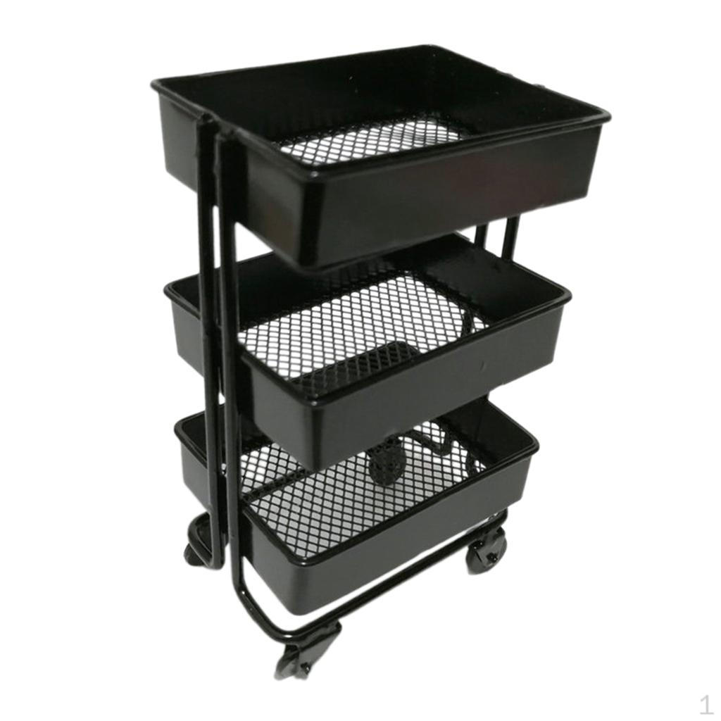 1/12 Metal Storage Shelf Rack Dollhouse Kitchen Room Accessories DIY
