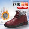 Beijing Old Cloth Shoes Women's Cotton Shoes Velvet Warm Winter Snow Boots Middle Old Mother Shoes Non-slip Wear-resistant Soft Sole