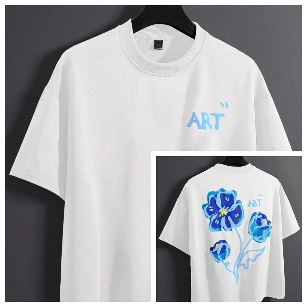New 2026 Unisexfinity EMRG Unisexs StreetStyle Floral Embossed Graphic Tee Suitable for Outdoor Music Festivals Casual Outings