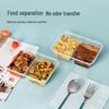 Temeiju Disposable 2-Compartment Rectangular Meal Prep Containers with Lids, 650ml (50-Pack)