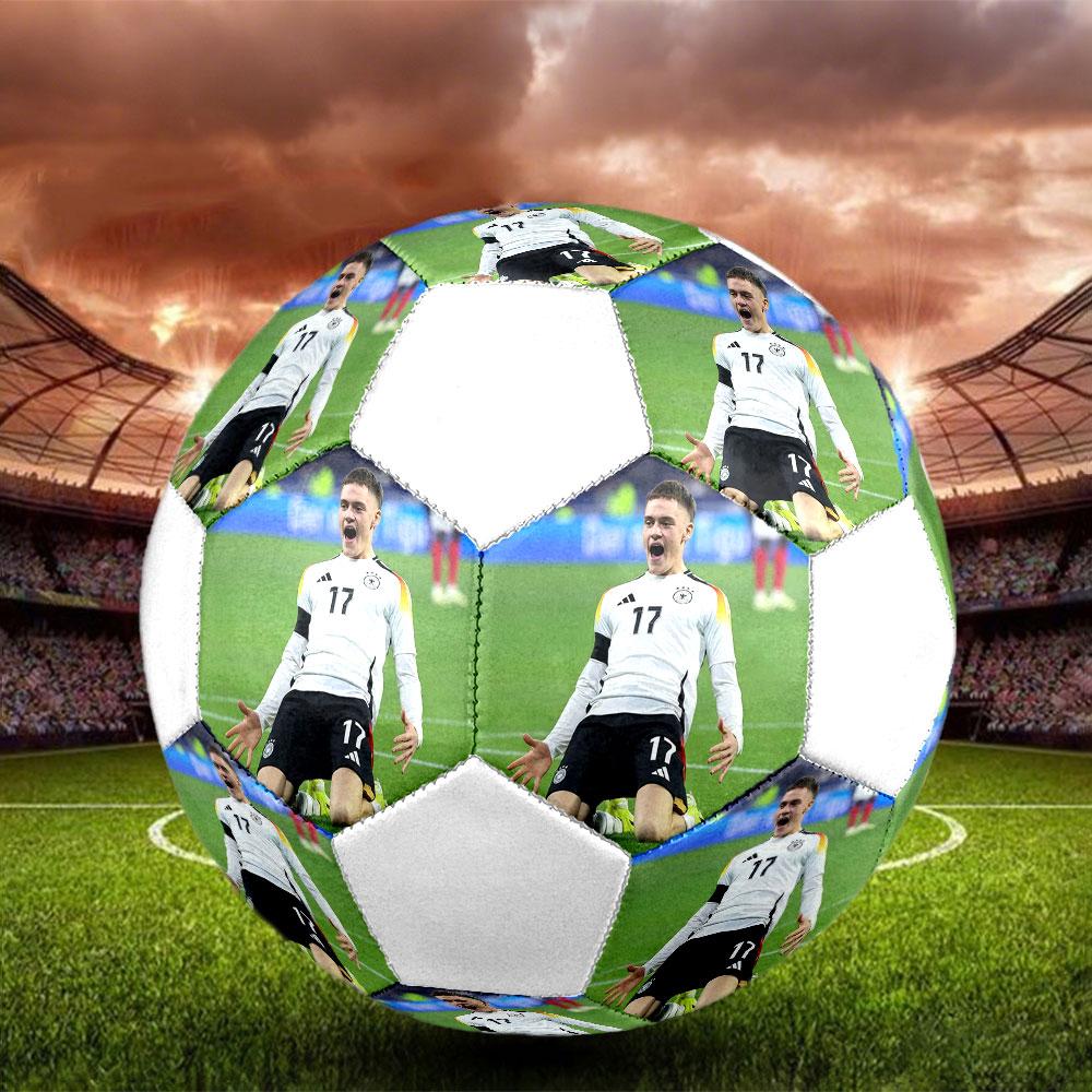 Florian Wirtz size5 Soccer Ball, colorful, suitable for all ages, machine-stitched, PVC material, competition grade,durable and high bounce