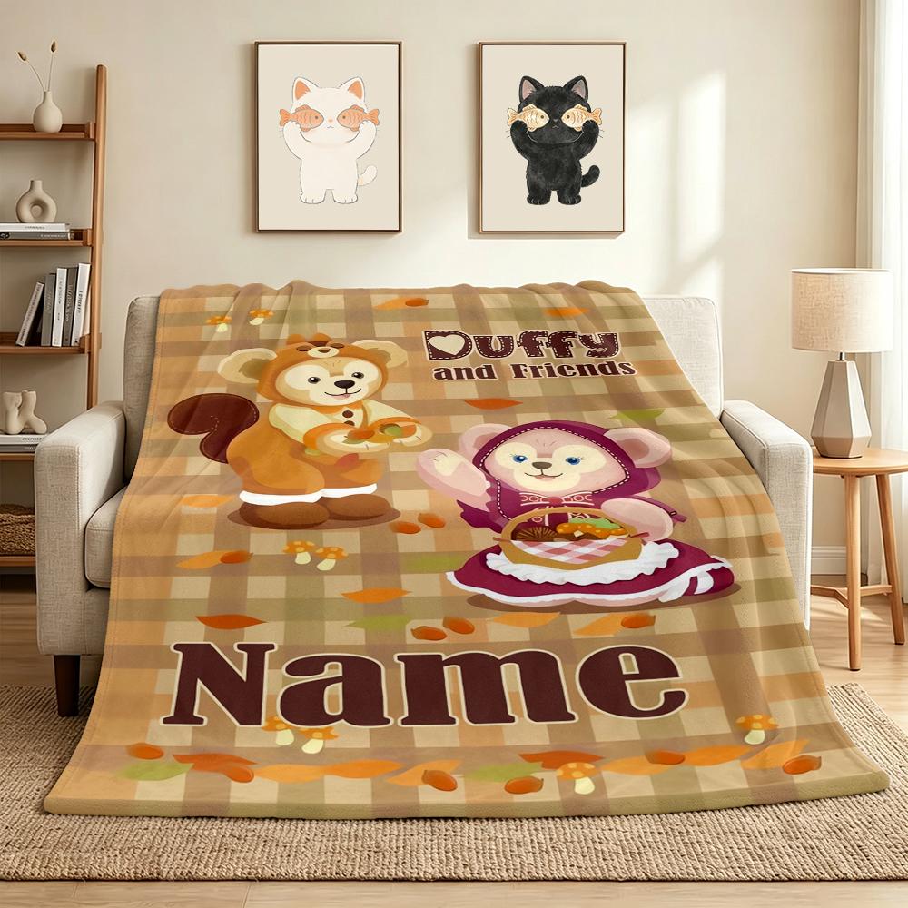 Custom Name Rabbit Dreams Flannel Blanket Throw Blanket Soft Warm Sofa Bed Decor Unique Gift