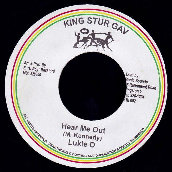 

7inch Record LUKIE D - Hear Me Out NONE King Stur Gav 2002 Jamaica Reggae, Ska & Dub Used