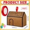 Easywiny 36 Pcs Classic Brown House Shaped Candy Boxes Kraft Paper Gift Boxes Treat Boxes Brown Kraft Paper Gable Gift Boxes For