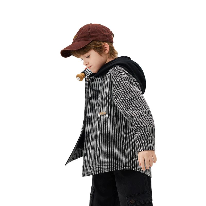 ASK JUNIOR Boys Hooded Striped Casual Jacket 110
