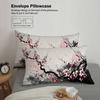 3pcs Cherry Blossom Bedding Sets 3D Printed Pink And Black Floral Pattern Duvet Cover Sets With Pillowcases No Filling For Adult