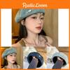 Stylish Blue Washable Denim Beret Cap For Women Lightweight And Breathable Summer Hat