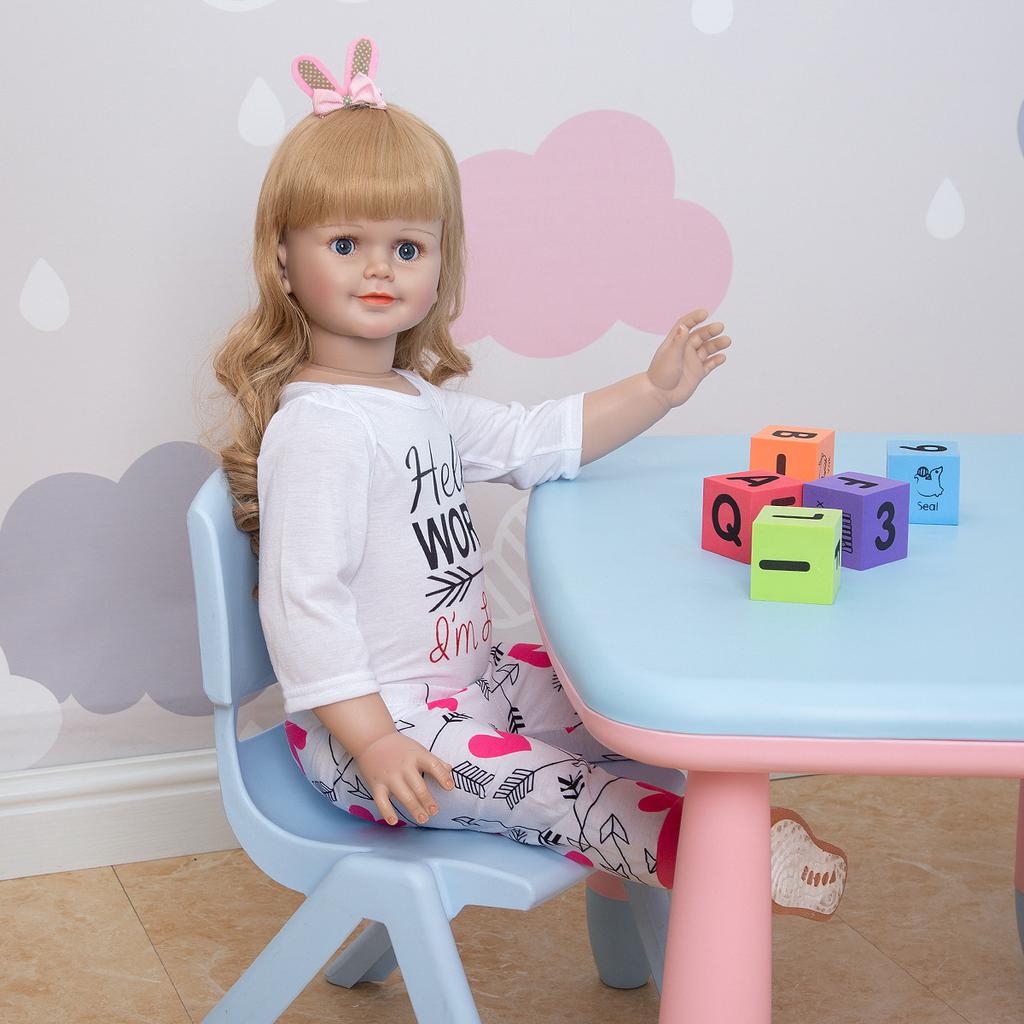 30 Inch Rebirth Doll All Silicone Girl Reborn Baby Imitation Baby Toy Children's Gift