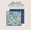 New Double-Sided Color-Block Silk Scarf with Underwater Amusement Park Print Decorative Fashion Women's 90cm Square Scarf